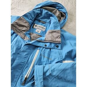 Columbia Titanium OmniTech Men's Hooded Ski/Snowboard Jacket Blue Size Medium